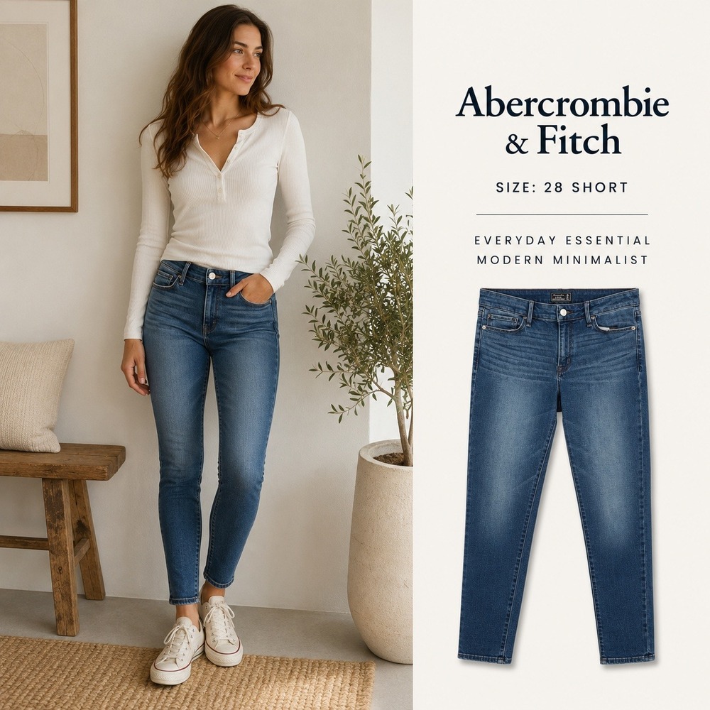 Abercrombie & Fitch Harper Super Skinny Womens 28/6S Blue Slim Fit Preppy Indie